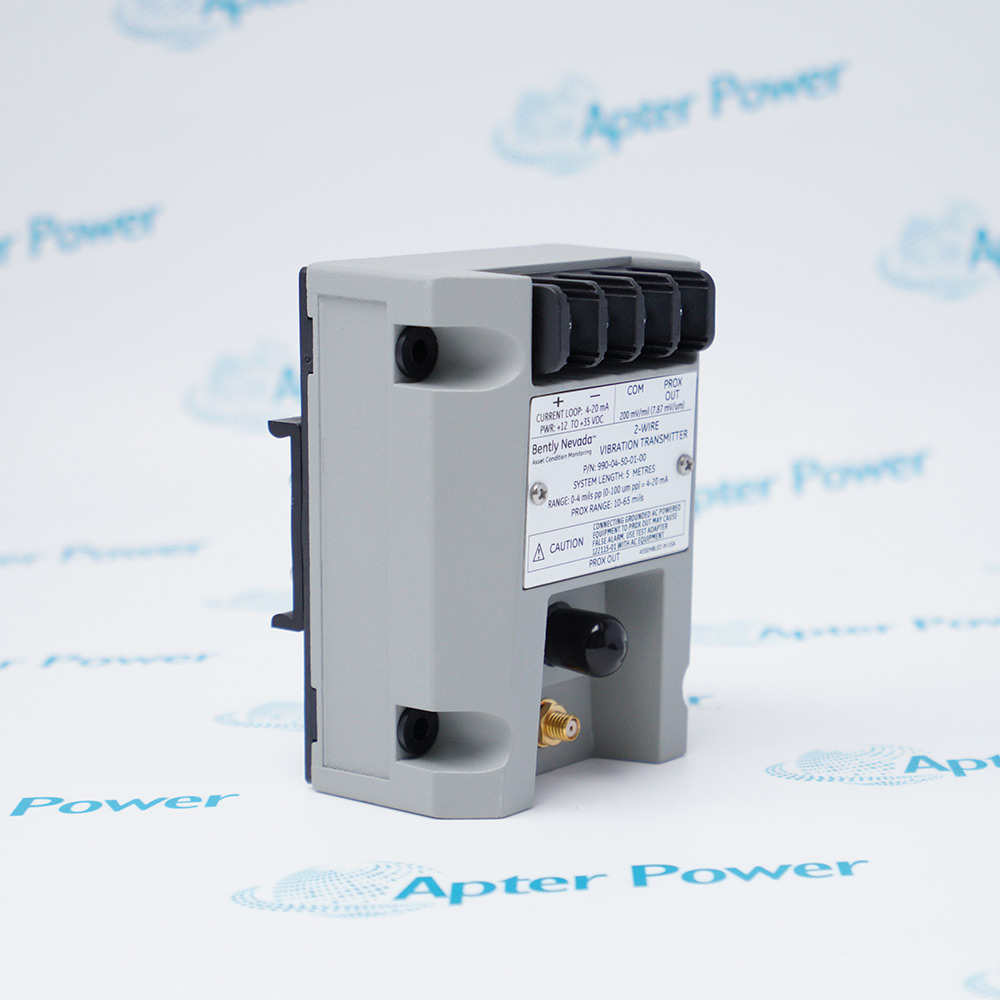 Bently Nevada 990-04-50-01-00 vibration transmitter, terminal block and wiring connections