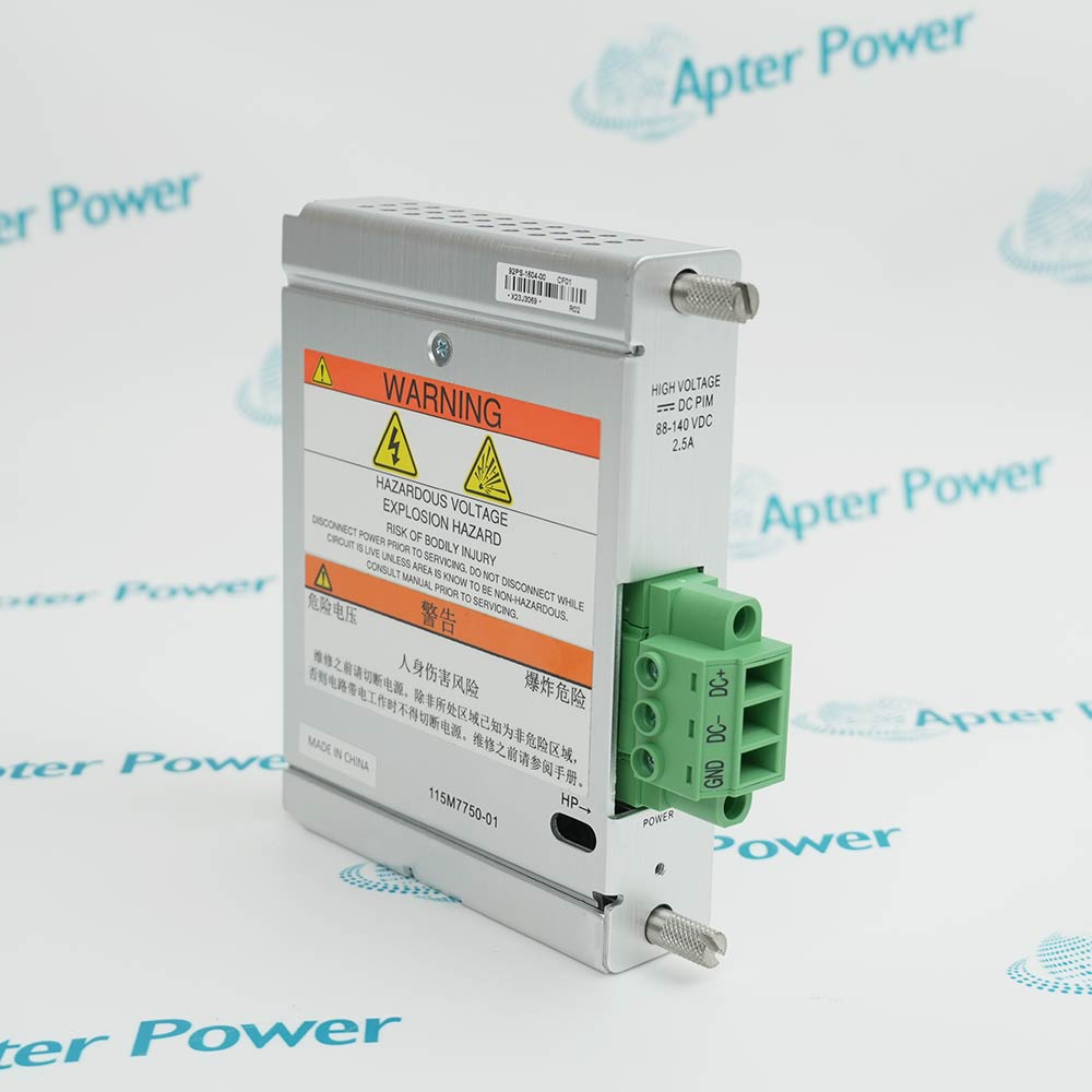 Bently Nevada 115M7750-01 High Voltage DC Power Input Module, label and housing