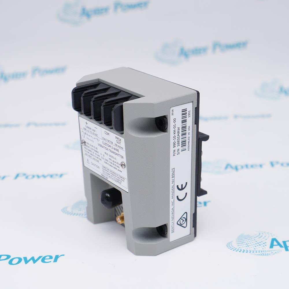 Bently Nevada 990-10-XX-01-05 MOD:165353-01 transmitter, terminal block and connections