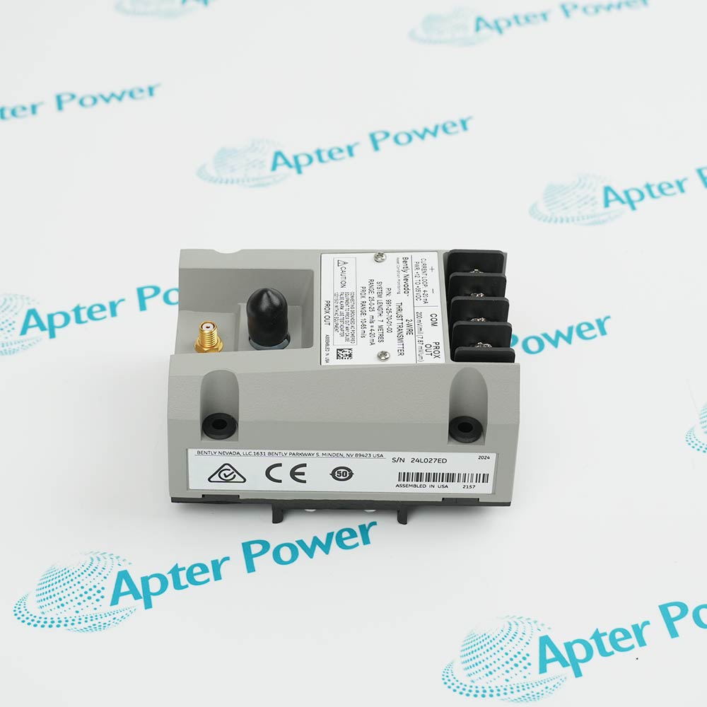 Bently Nevada 991-25-70-01-00 thrust transmitter, machine protection module with visible connector area and hardware label