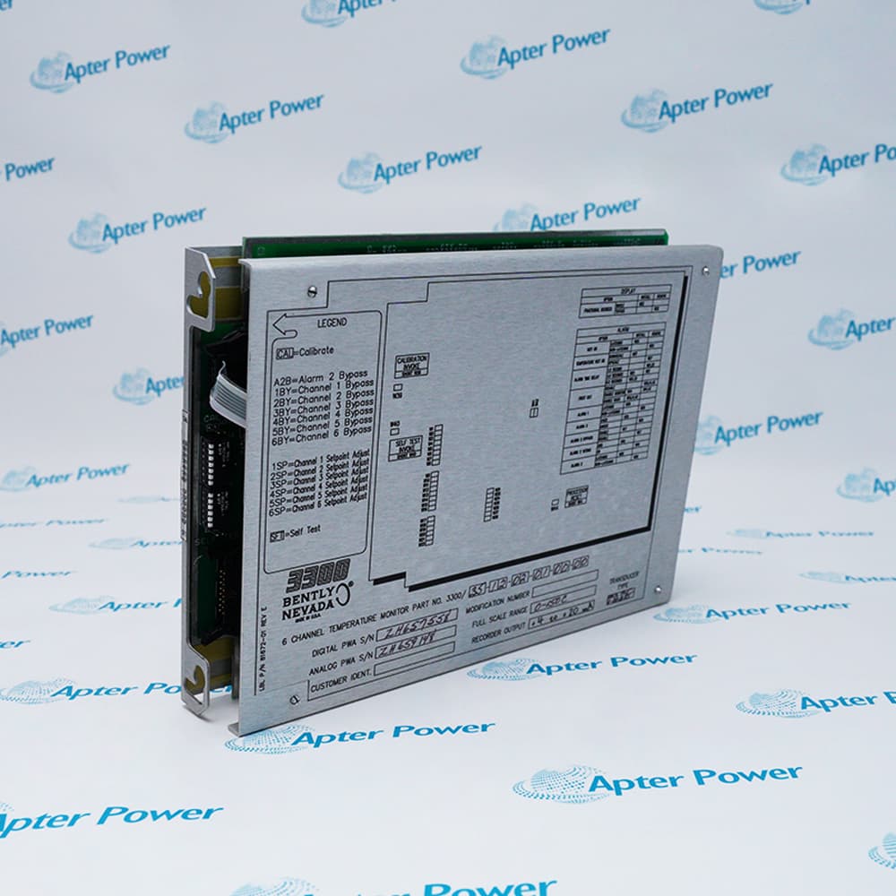Bently Nevada 3300/35-12-02-01-00-00 monitor module, showing display area and front panel hardware details