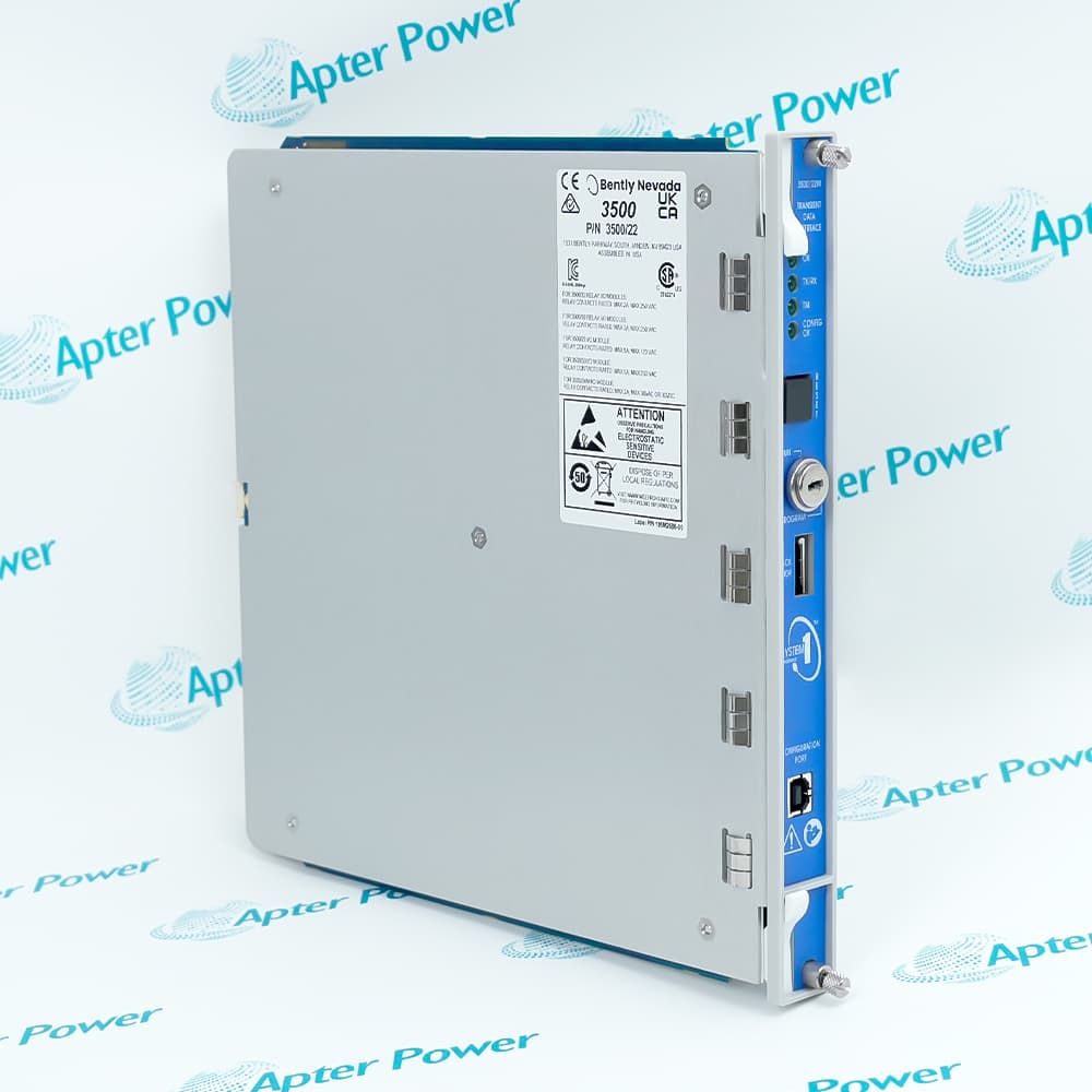 Bently Nevada 3500/22M 288055-01 Transient Data Interface module for System 1 communication and rack configuration