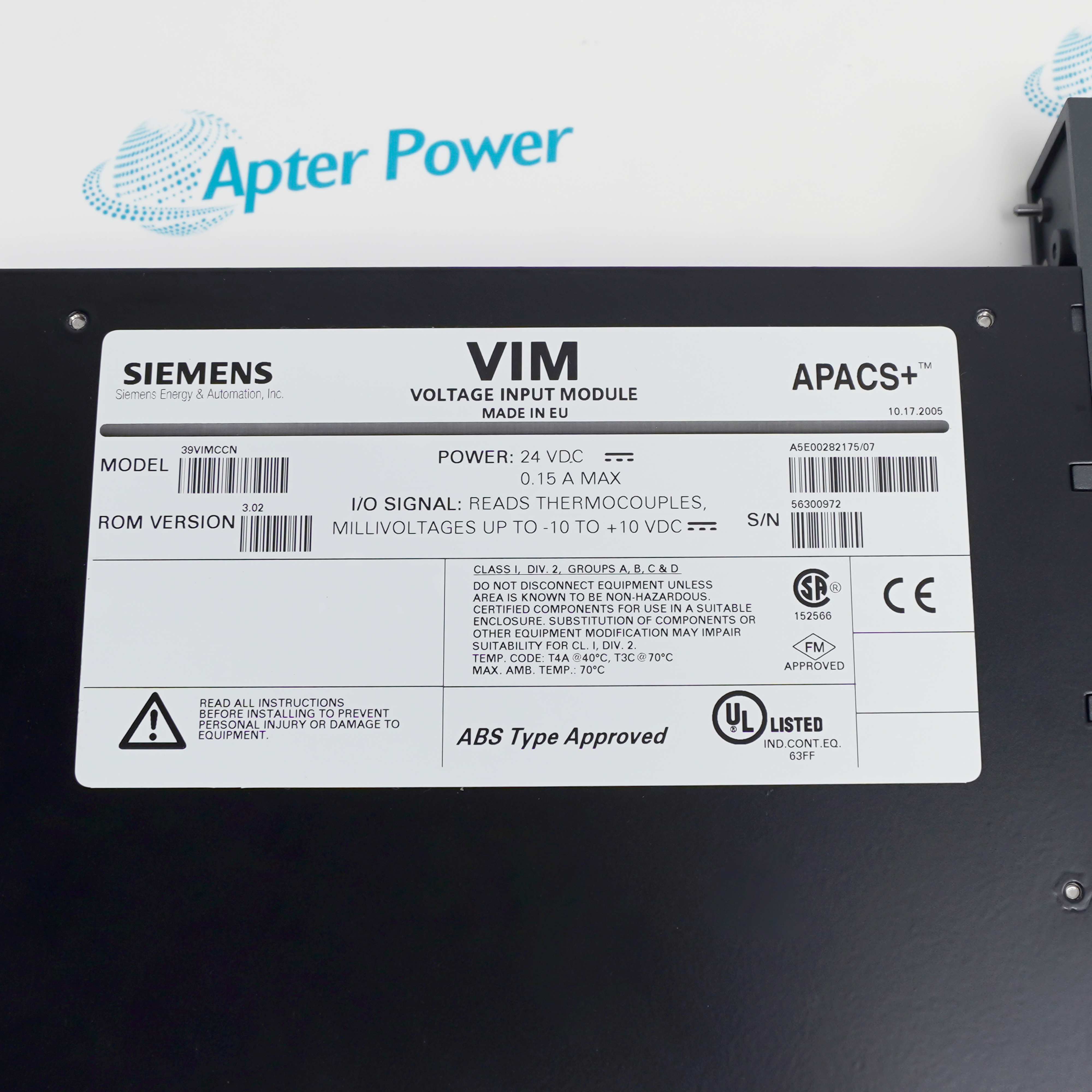 Siemens 39VIMCCN-A5E00282175-07