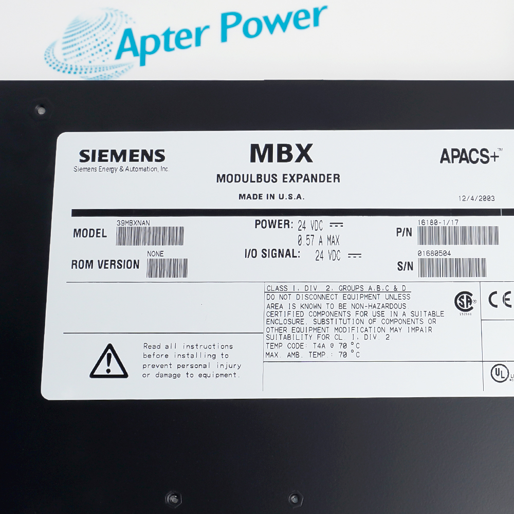 Siemens 39MBXNAN 16180-1/17