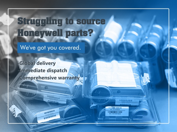 Gemini said A stack of Honeywell parts sealed in clear plastic packaging ready for immediate dispatch.
