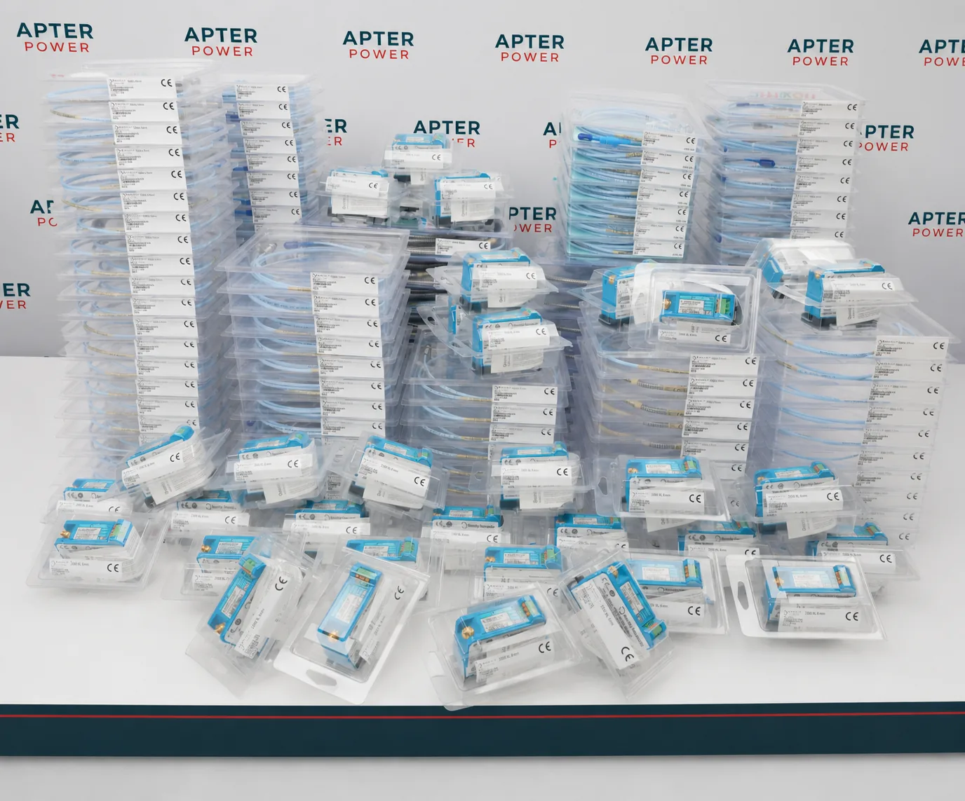 Apter Power stock of Bently Nevada proximity probes and extension cables prepared for verification