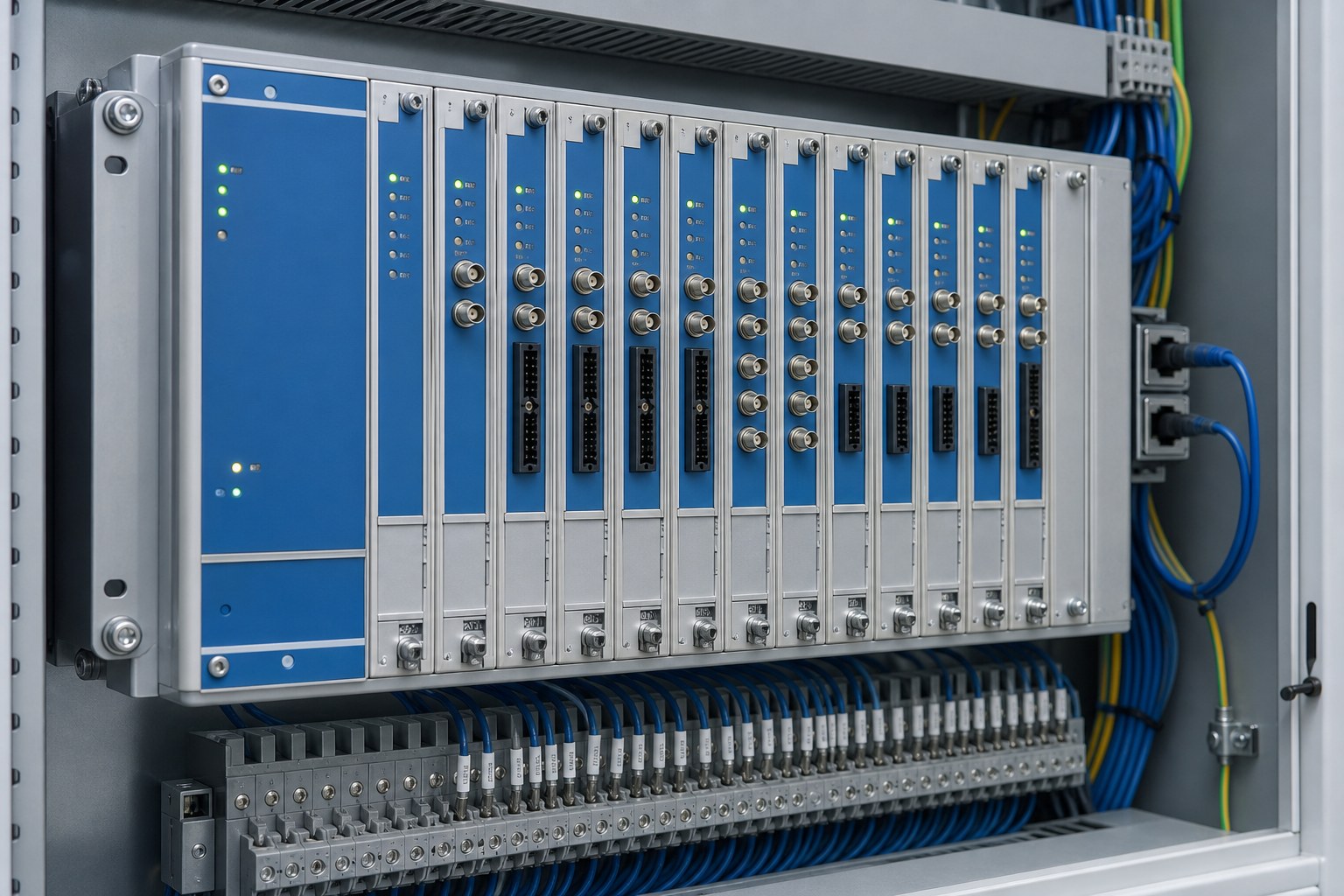 Modular machinery protection monitoring rack
